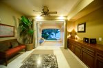 Master bedroom overlooks the ocean and pool